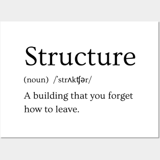 Structure Funny Definition Posters and Art